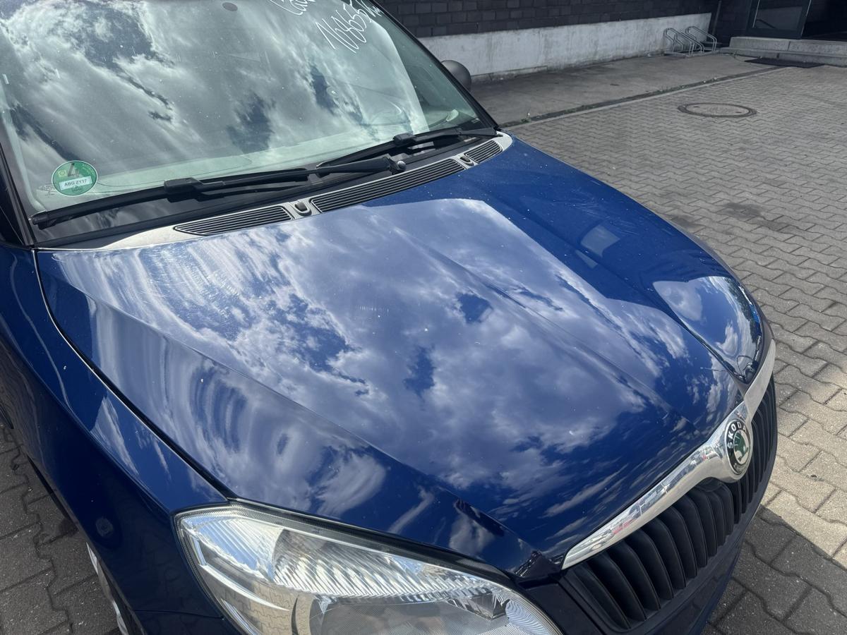 Skoda Fabia 2 5J original Motorhaube 4711 Pacific Blue Bj.2010